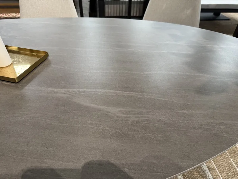 Gartentisch oval grau-taupe, Gartentisch Keramik-Verbundstoff, Länge 230 cm