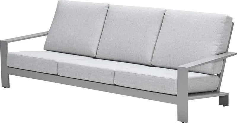 Gartensessel taupe Metall, Gartensessel Aluminium-Gestell taupe, Breite 90 cm