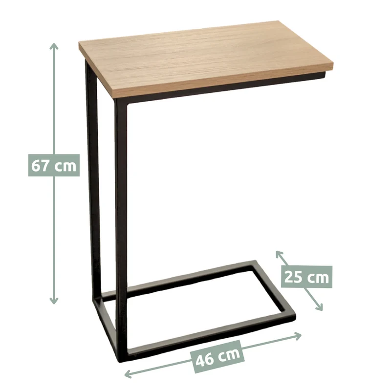 Beistelltisch MDF Sonoma Eiche 25x67x46cm (BxHxL)