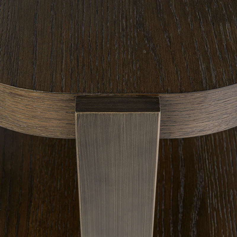 Konsole braun Eiche furniert, Konsole oval braun, Wandtisch braun, Breite 160 cm