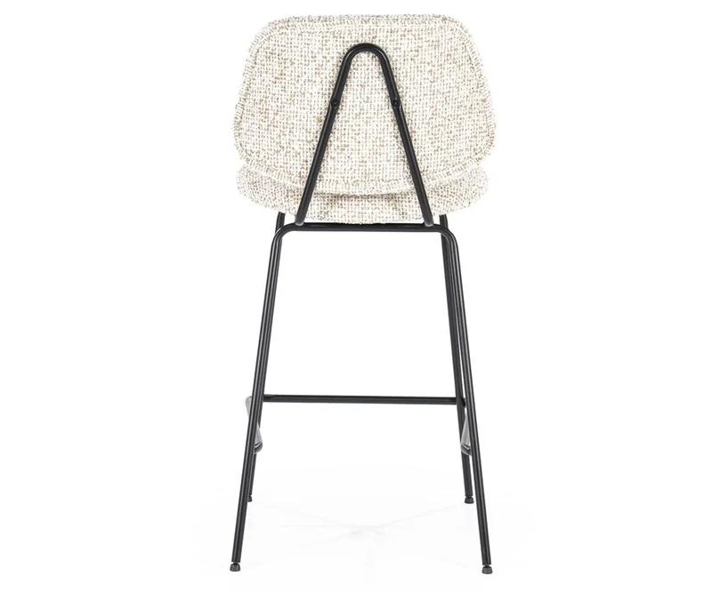 Barstuhl beige, Barstuhl Metall-Gestell, Sitzhöhe 66 cm