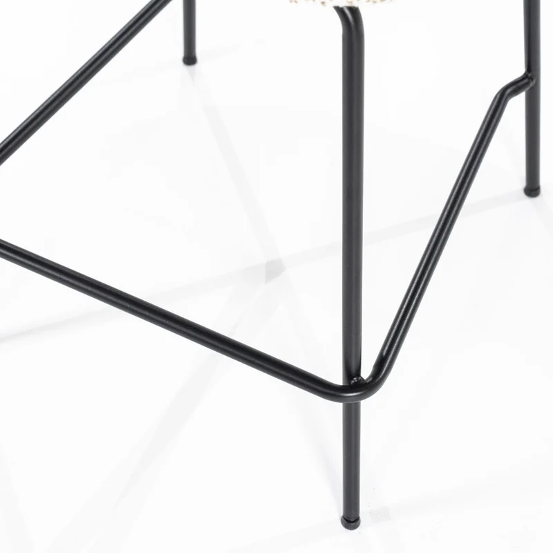 Barstuhl beige, Barstuhl Metall-Gestell, Sitzhöhe 66 cm
