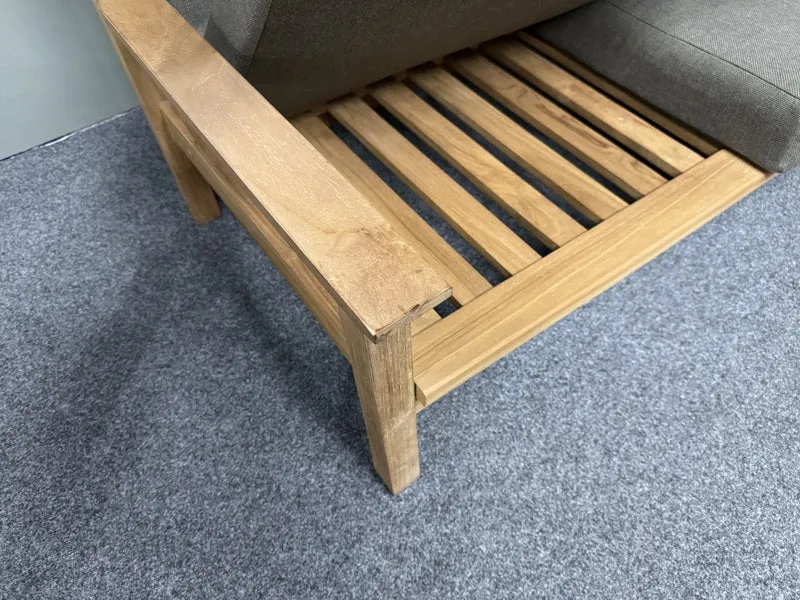 Gartensofa Holz, Gartensofa Teak Naturholz, Breite 180 cm