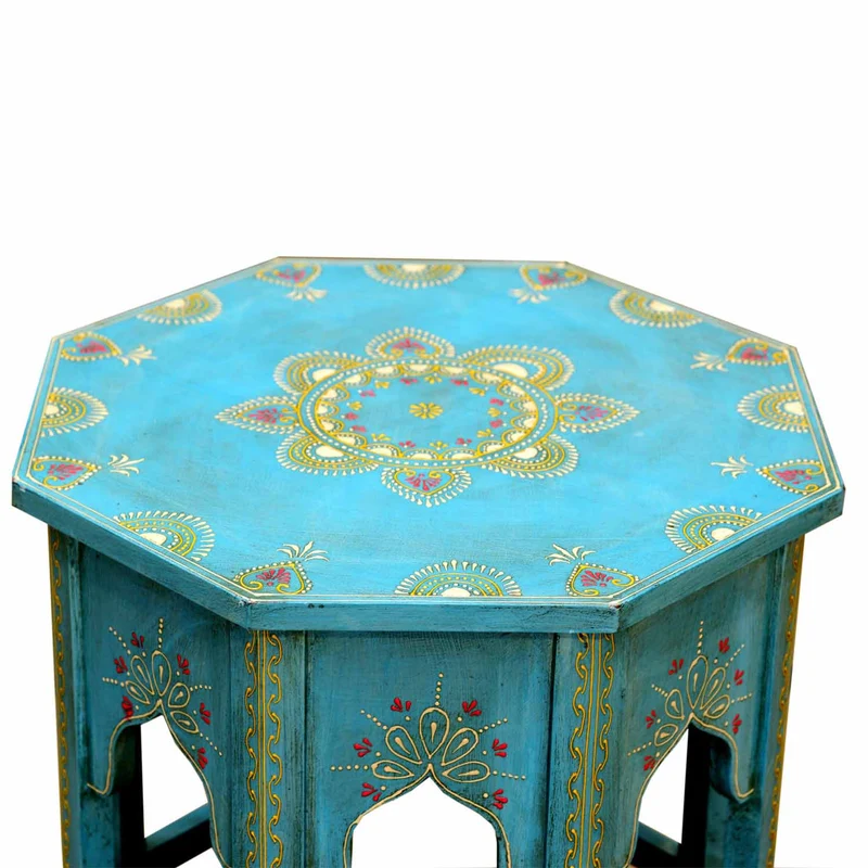 Orientalische Beistelltische Saada Blau 2er Set