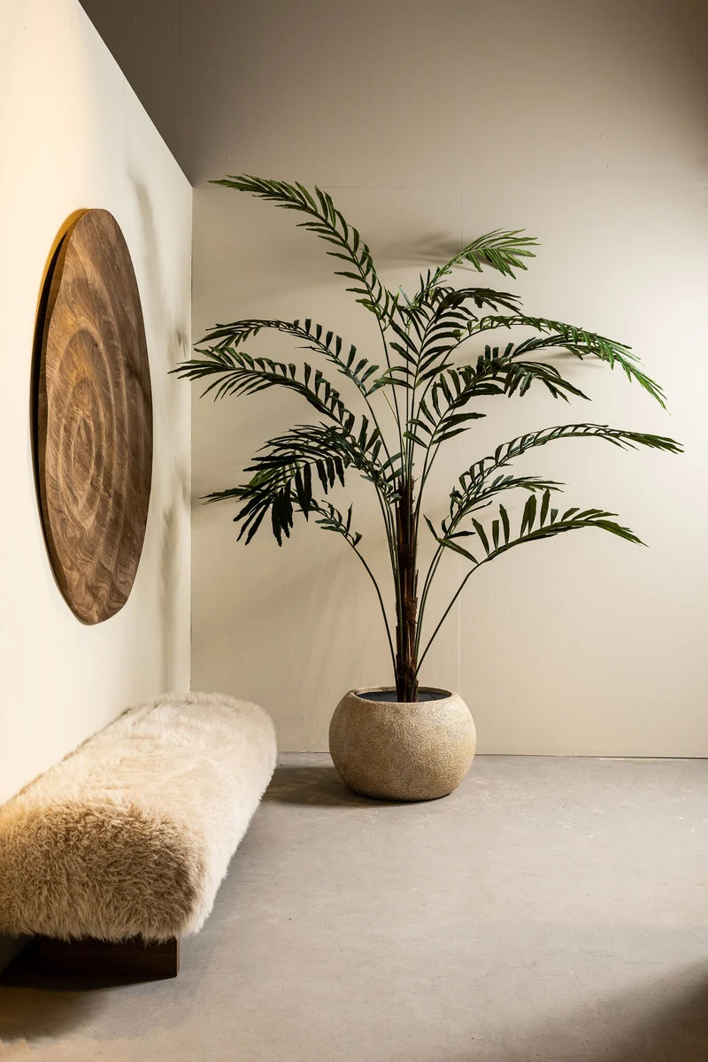 Künstliche große Palme XL, Deko-Palme grün, Kunstpflanze Palme grün, Höhe 260 cm
