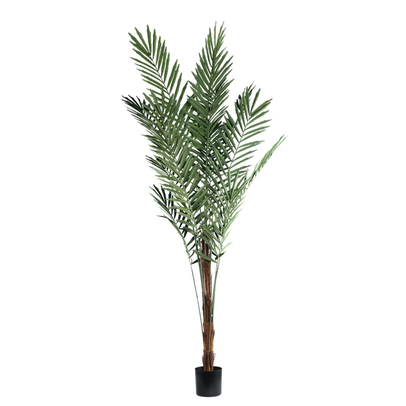 Künstliche große Palme XL, Deko-Palme grün, Kunstpflanze Palme grün, Höhe 260 cm