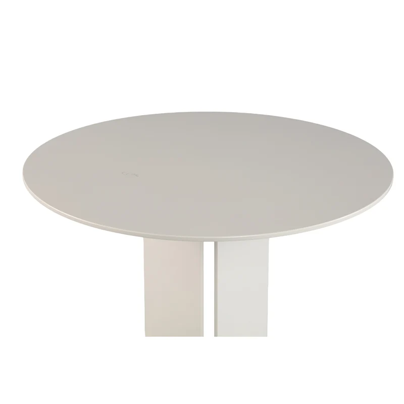 Beistelltisch rund Metall, runder Metall Beistelltisch creme, Höhe 50 cm