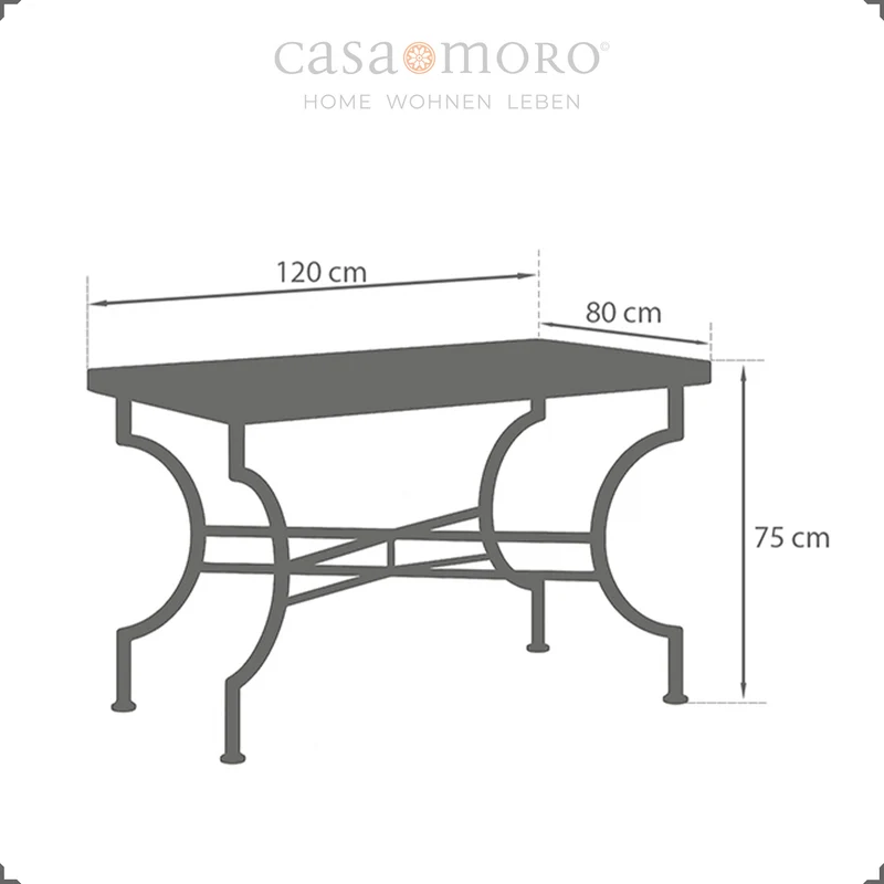 Terrassentisch, Gartentisch 120x80