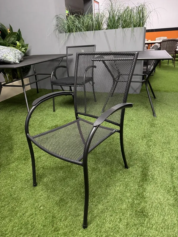 Metall Gartenstuhl, Metall Stuhl anthrazit