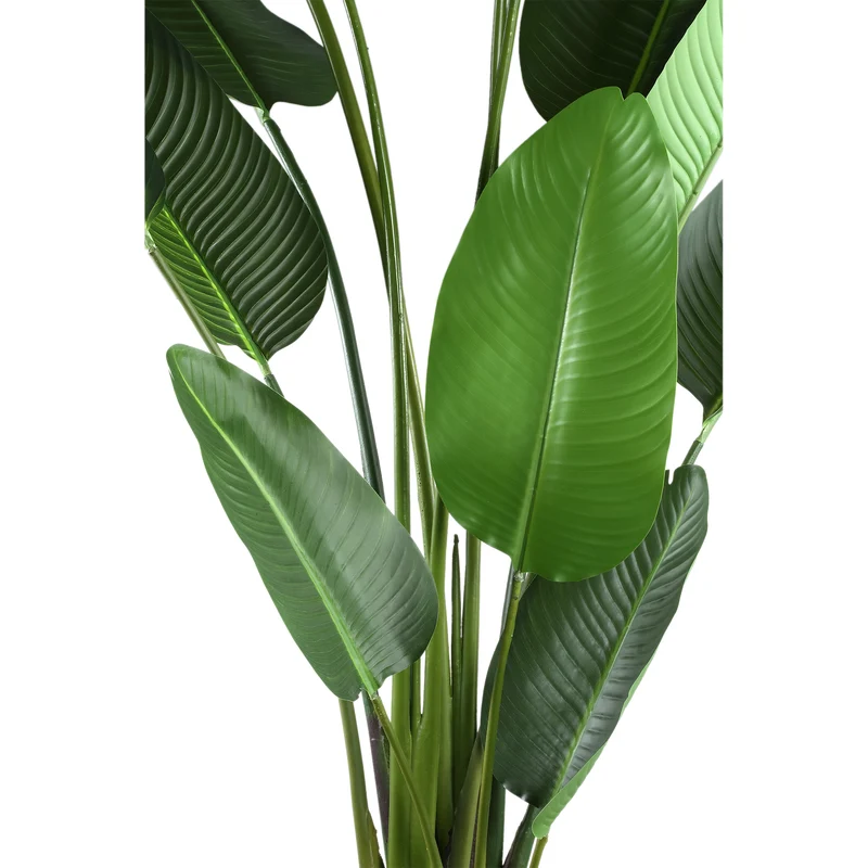 Künstlicher Bananenbaum XL, Deko-Bananenpflanze grün, Kunstpflanze Bananenstaude grün, Höhe 235 cm