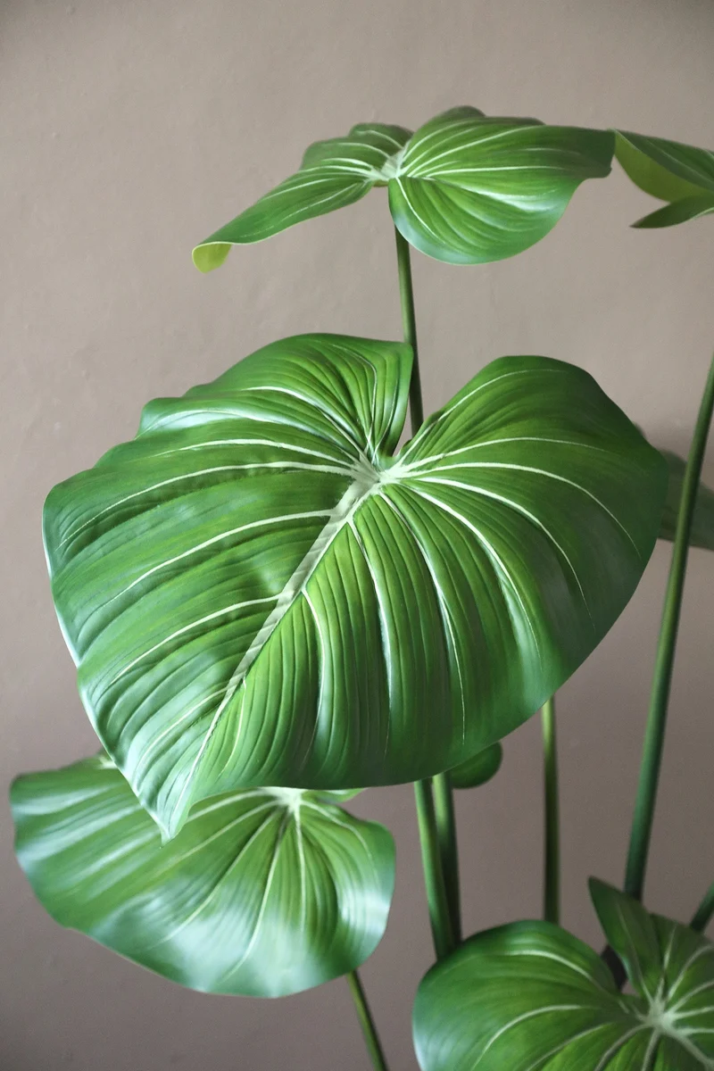 Kunstpflanze Alocasia, Deko-Kunstpflanze grün, Höhe 120 cm