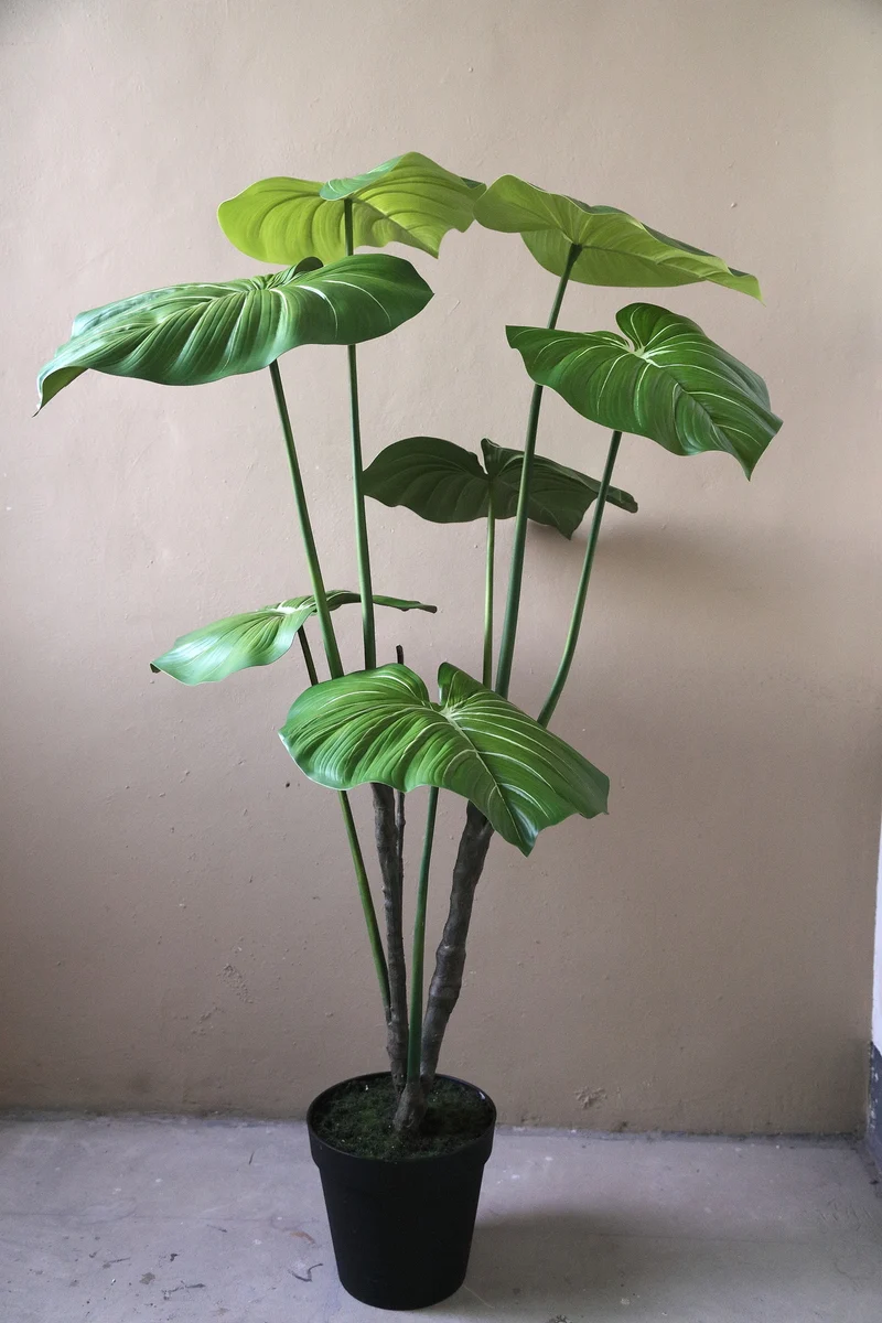 Kunstpflanze grün XL, Deko-Kunstpflanze Philodendron grün, Höhe 178 cm