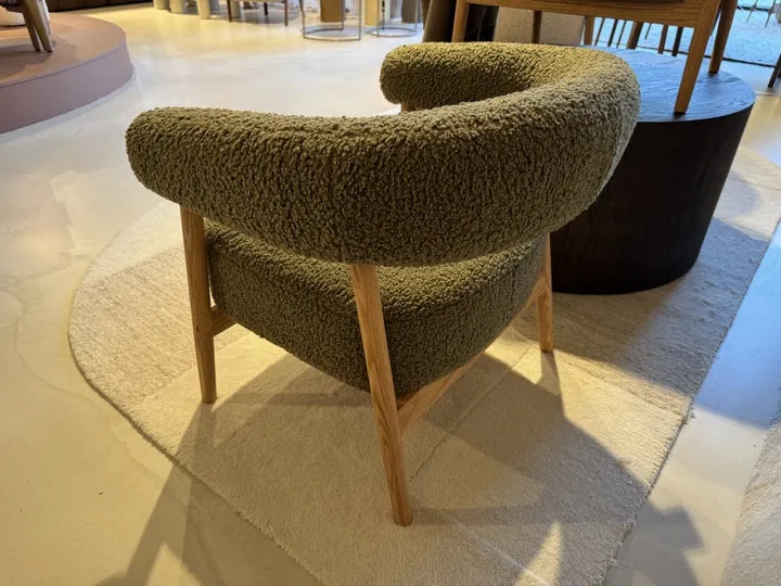 Sessel grün, moderner Sessel Holz-Gestell