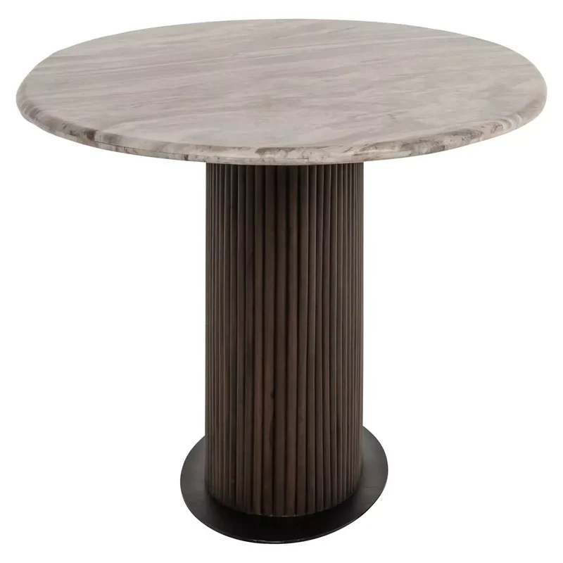 Esstisch Marmor-Tischplatte, Esstisch braun oval, Länge 200 cm