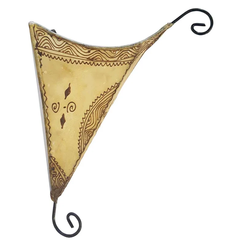 Marokkanische Leder Wandlampe Mouna