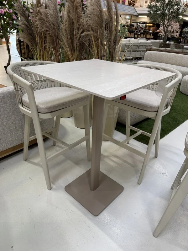 Bartisch outdoor, Garten-Bartisch beige-taupe, Höhe 105 cm