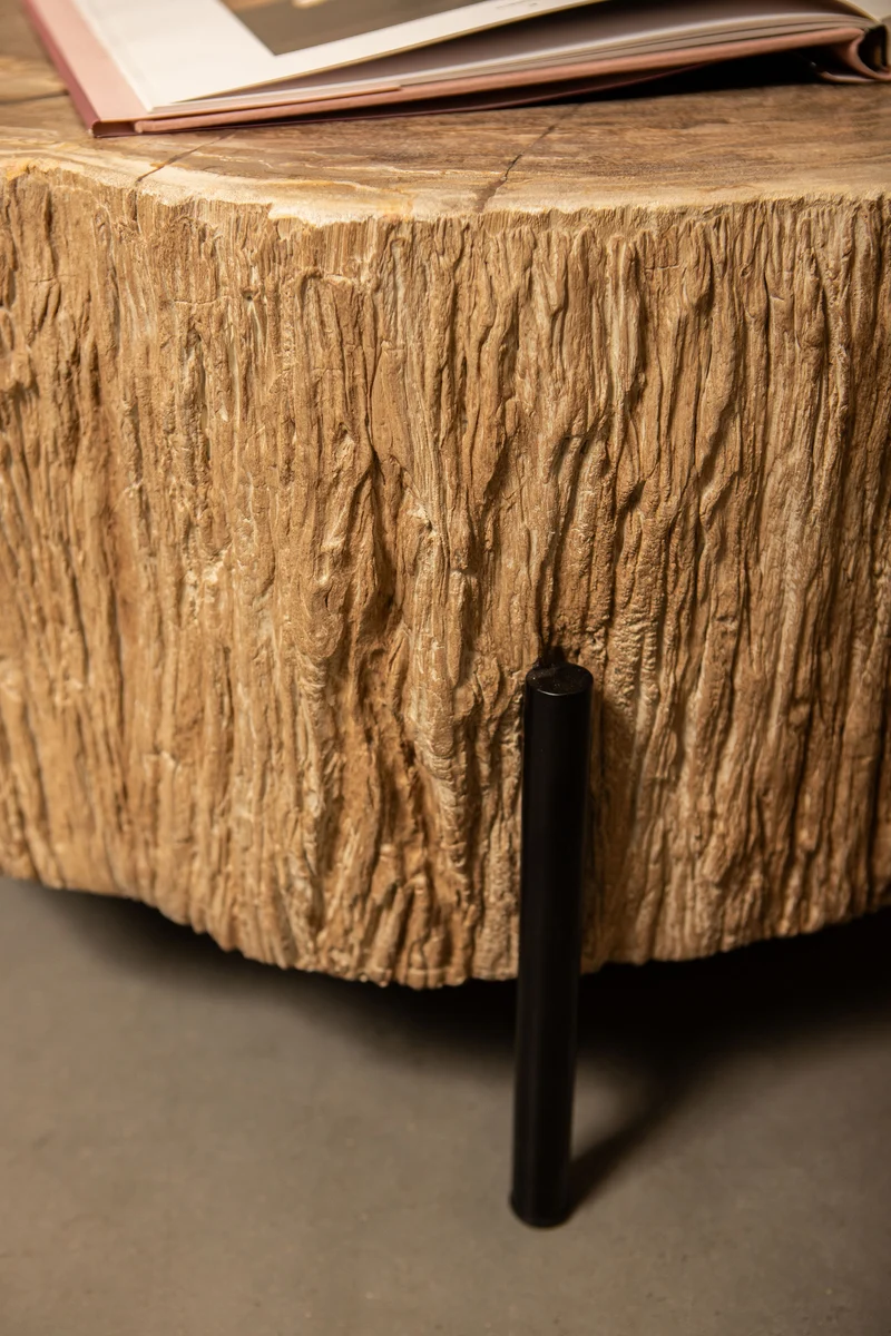 Couchtische versteinertes Holz, Länge 120 cm