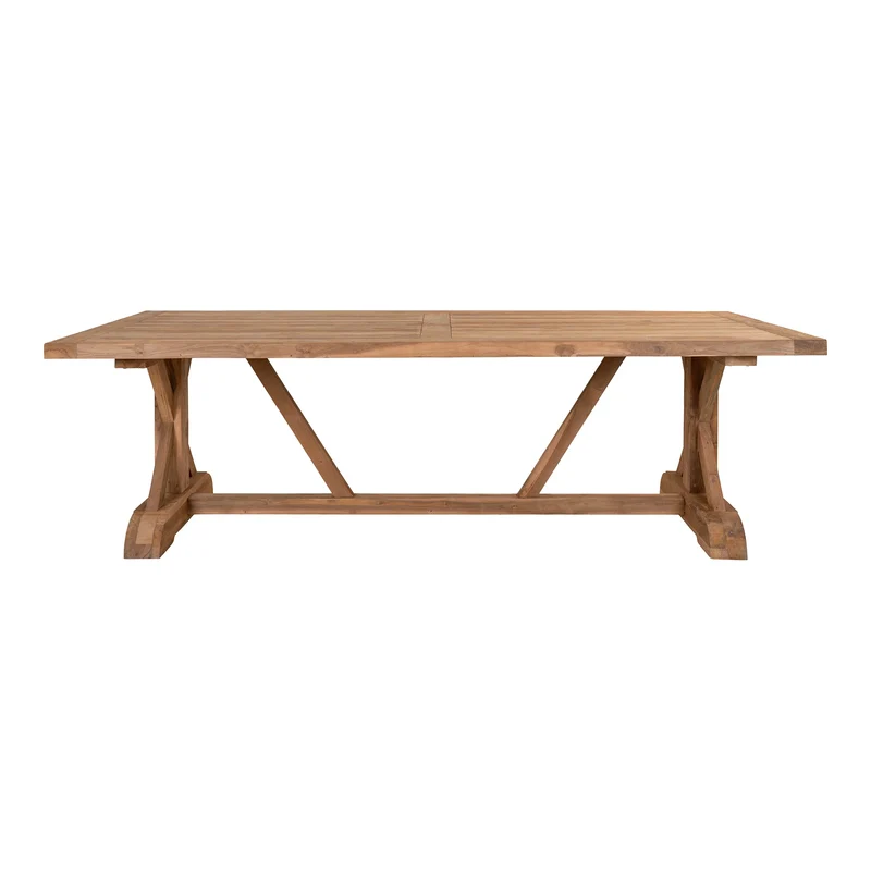Gartentisch Teak-Holz, Gartenesstisch Naturholz-braun, Länge 240 cm