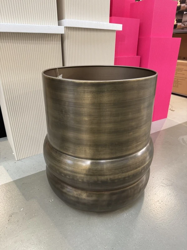 Blumentopf Metall Bronze antik, Pflanzkübel Bronze Metall, Durchmesser 50 cm