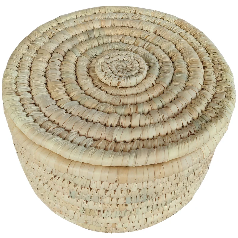 Aufbewahrungskorb mit Deckel – rund, Ø 28 cm