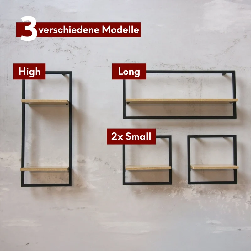 Wandregal mit Rahmen MDF Sonoma High