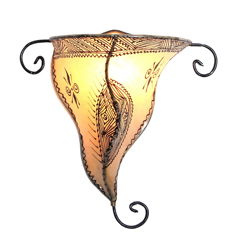 Henna-Wandlampe Nouna Weiß